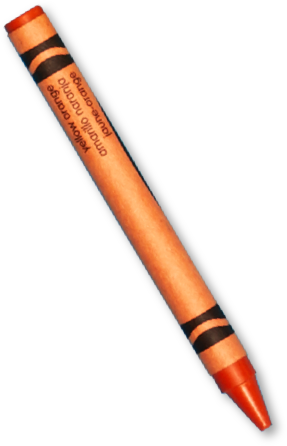 Crayons - Orange (287x446), Png Download