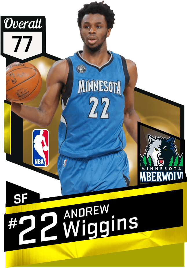 Andrew Wiggins - Nba 2k17 Gold Players (651x941), Png Download
