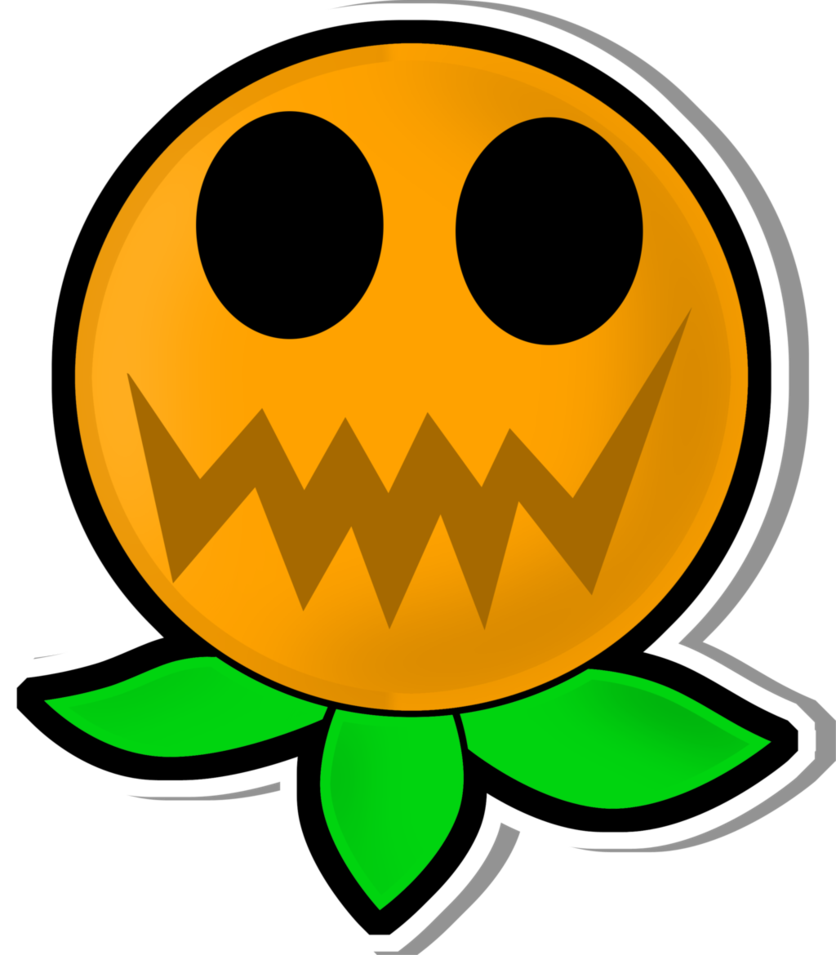 Paper Mario Tsod - Mario Jumping Pumpkin Plant (836x955), Png Download