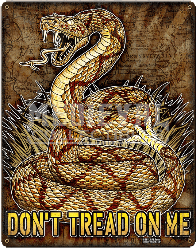Don't Tread On Me Vintage Steel Sign - Past Time Signs Vs-t441 Dont T (850x850), Png Download