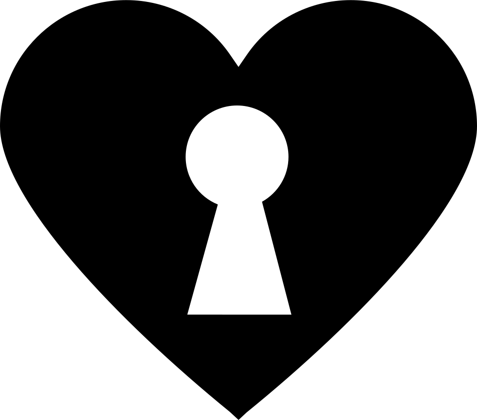 Keyhole In Black Heart Comments - Heart Keyhole (980x864), Png Download