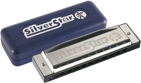 Hohner Silver Star E Harmonica 504/20 - Hohner Silver Star (500x500), Png Download