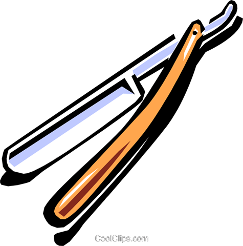Barber's Razor Royalty Free Vector Clip Art Illustration (475x480), Png Download