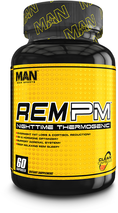 Man Sports Rem Pm Night Time Thermogenic & Sleep Aid - Man Sport, Rem Pm, Nighttime Thermogenic, 60 Capsules (1000x1000), Png Download