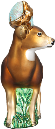 Whitetail Deer - Whitetail Deer Ornament (480x480), Png Download