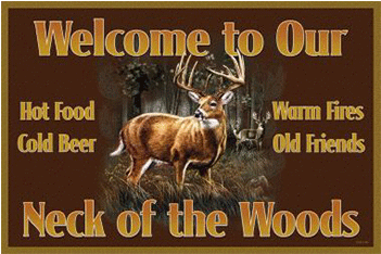 Our Neck Of The Woods Whitetail Deer - Mat (350x350), Png Download