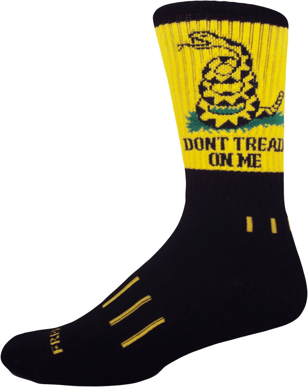 Don't Tread On Me - Moxy Socks Black With Yellow Don't Tread On Me! Usa (1149x1369), Png Download