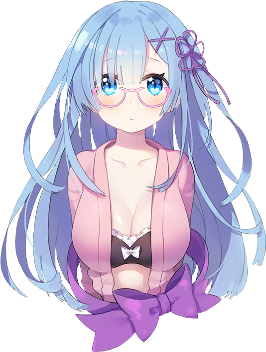 Resultado De Imagem Para Rem Render - Long Hair Rem Render (600x759), Png Download