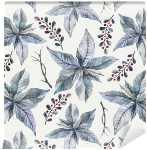 Watercolor Seamless Pattern With Hand Painted Silver - Placemat (400x400), Png Download