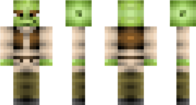 Minecraft Pe Shrek Skin (750x442), Png Download