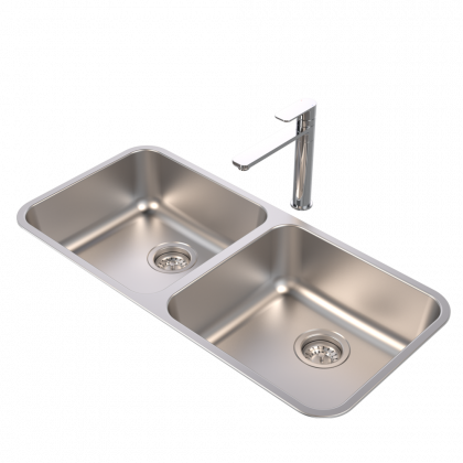 Cocl200 Classic Double Bowl O M & U Mthreequarter - Sink (420x420), Png Download