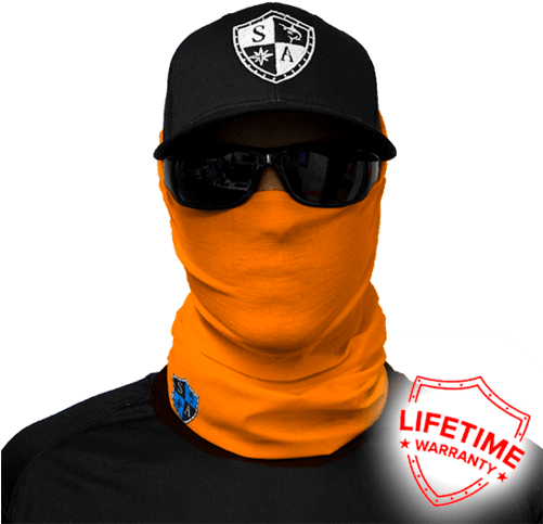 Tactical Orange Face Shield Lightweight Bandana & Spf40 - Sun Protective Face Shield (500x500), Png Download