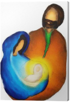 Christmas Religious Nativity Scene, Holy Family Abstract - Christmas Day (400x400), Png Download