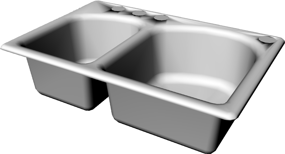 Kitchen Sink 02 3d View - Kitchen Sink (933x523), Png Download