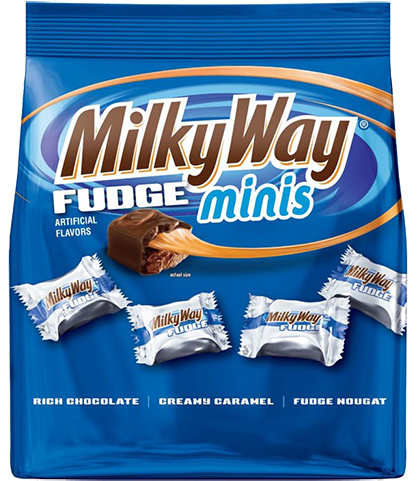 Milky Way Fudge Minis - Milky Way Fudge Bar (500x500), Png Download