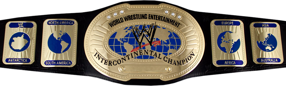 Intercontinental Championship Oval - Wwe Intercontinental Championship Replica Title Belt (1000x302), Png Download