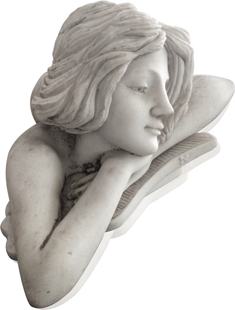 Italian School Art Nouveau Marble Sculpture Of Beautiful - Statue (1400x1400), Png Download