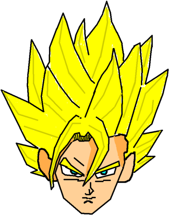 Super Vegito Line Drawing 2 By Waelalz-d3frx90 - Dragon Ball Head Png (895x892), Png Download