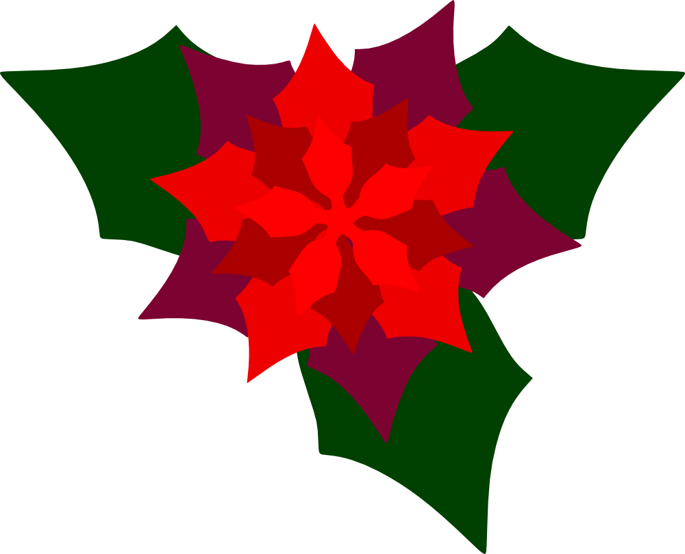 Poinsettia Holiday Decor (1000x810), Png Download