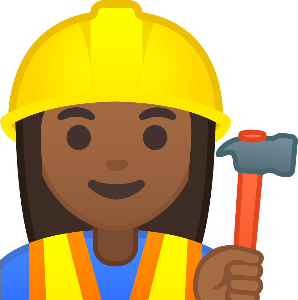 Download Svg Download Png - Worker Emoji (1024x1024), Png Download