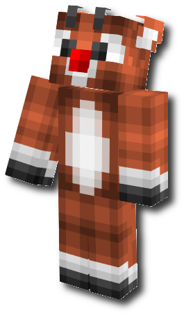 Rudolftherednosereindeer Zpsccpng - Minecraft Skin Christmas Reindeer (265x454), Png Download