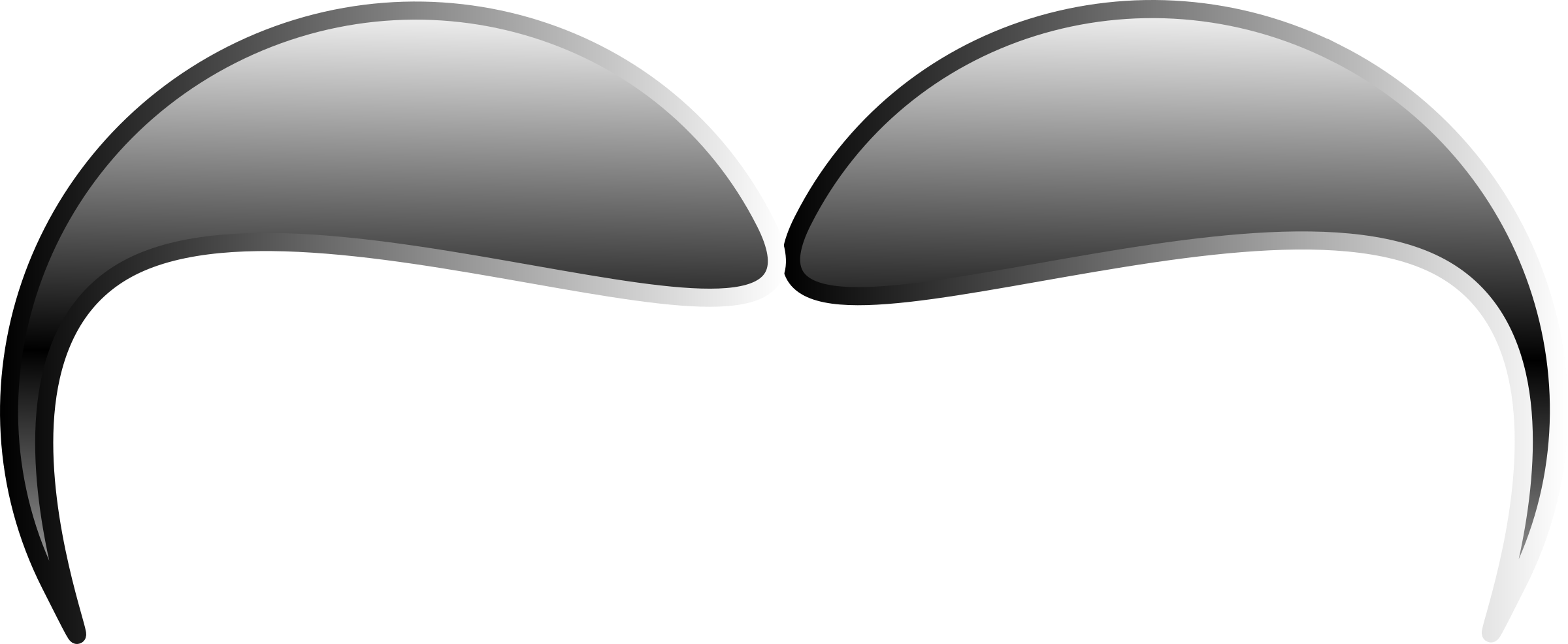 Mexican Mustache Clip Art Mustache 6004 Mothof Clipart - Beyaz Biyik Png (2400x986), Png Download