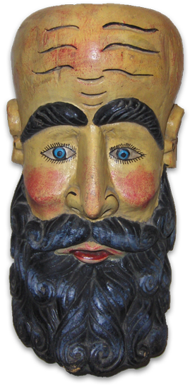 Old Man Mask - Guerrero Masks (282x550), Png Download