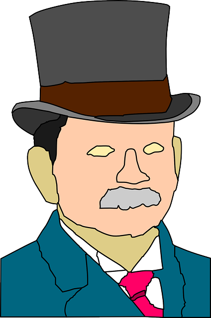 Clothing, Hat, Tie, Moustache, Wearing, Topper - Clothing (424x640), Png Download