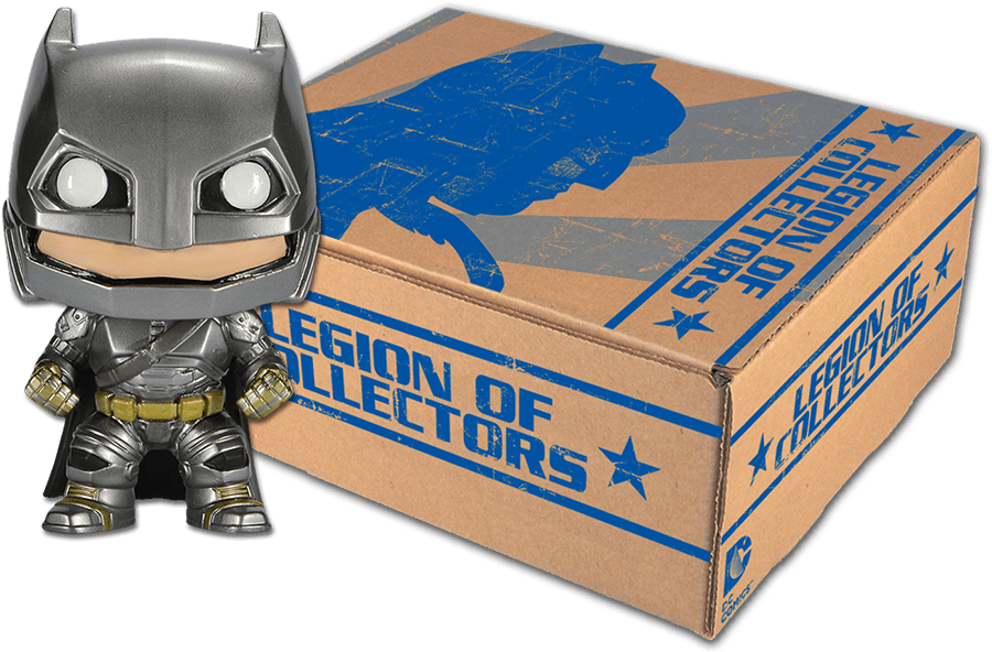 Funko And Dc Announces Legion Of Collectors Box - Figurine Pop Armored Batman (900x592), Png Download
