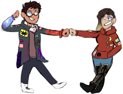 Hopeless Gay And Useless Lesbian In Love With Their - Mean Girls Janis Fanart (500x372), Png Download