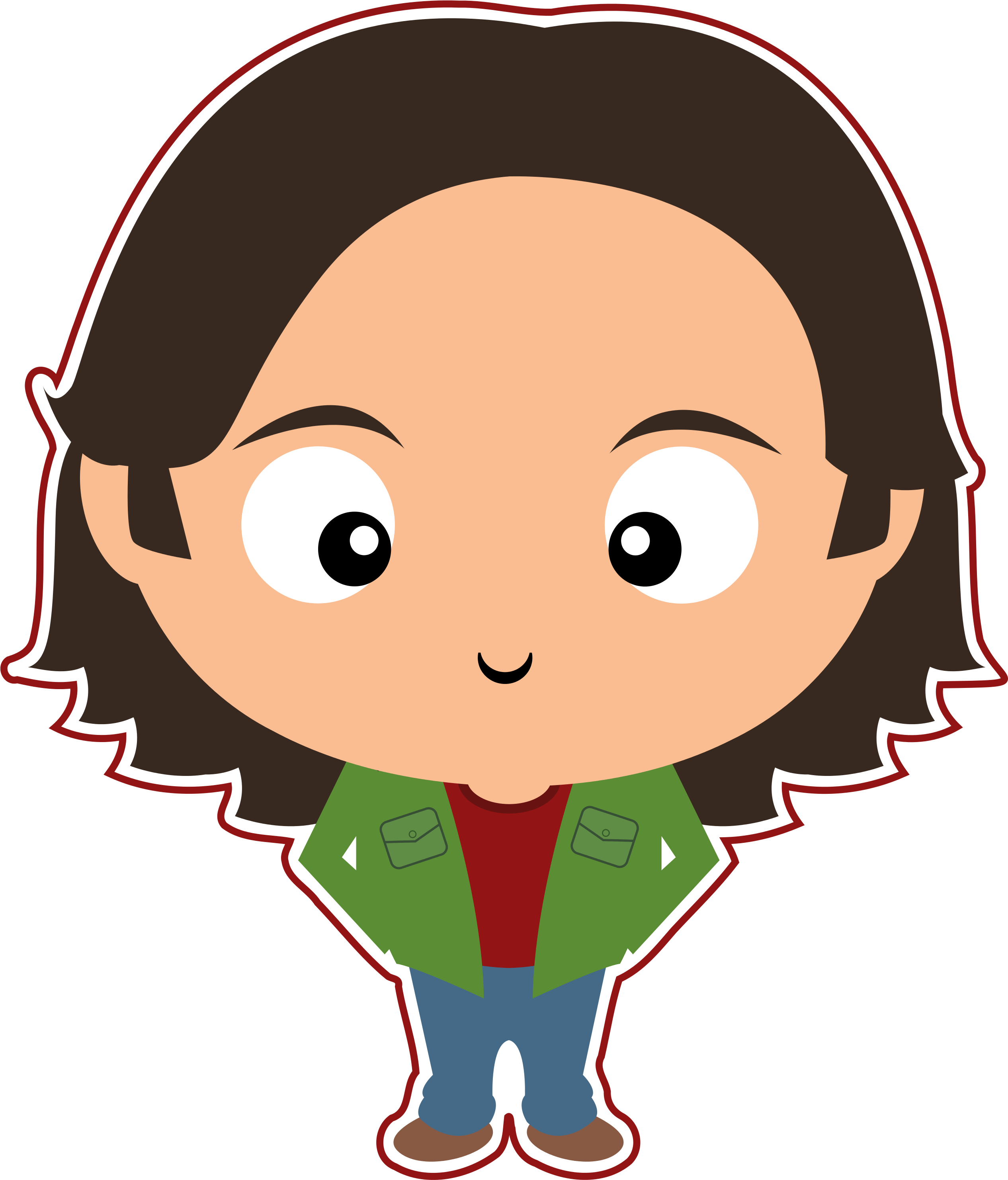 Sam Winchester From Supernatural - Supernatural (2550x3300), Png Download