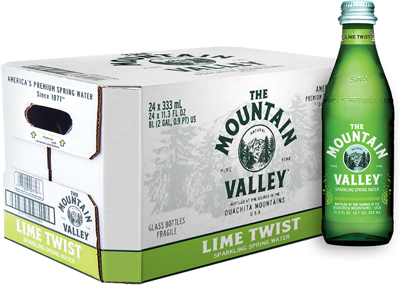 333 Limecasebot Preview - Mountain Valley Spring Water - 25.36 Fl Oz Bottle (909x638), Png Download