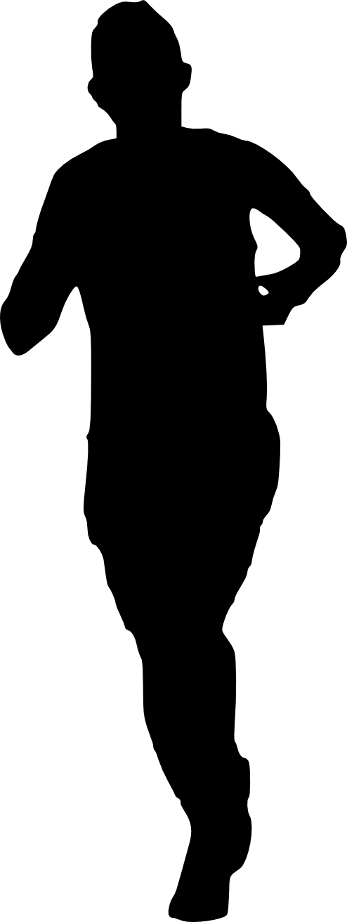 20 Man Running Silhouette Png Transparent Onlygfxcom - Portable Network Graphics (494x1312), Png Download
