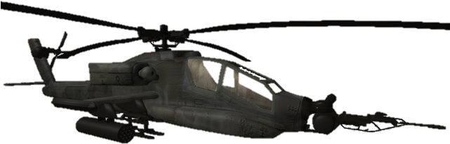 Apache Close-up - Helicopter Rotor (640x212), Png Download