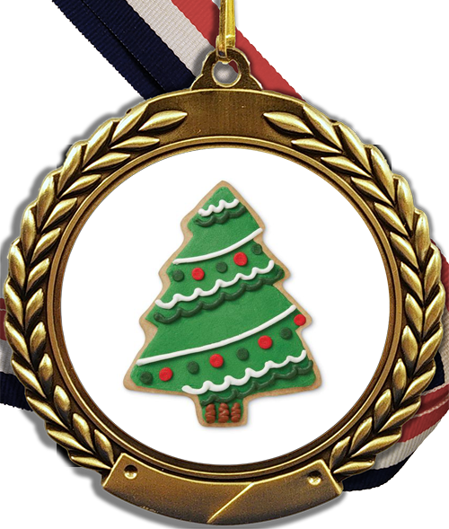 Christmas Cookie Logo Medal - Medal (500x589), Png Download