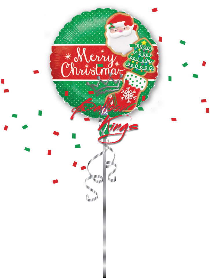 Merry Christmas Cookies - Christmas Cookie 18 Inch Foil Balloon (854x1024), Png Download
