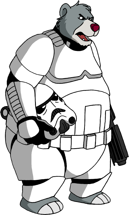 Stormtrooper Line Drawing At Getdrawings - Drawing Baloo (547x863), Png Download