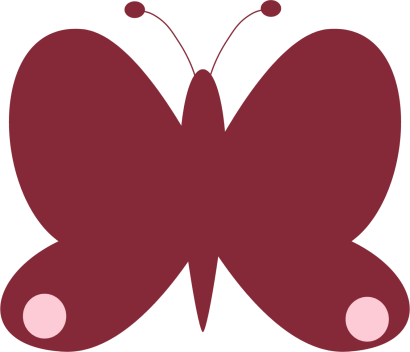 Pink Butterfly Clipart - Png Butterfly Pink Red (410x352), Png Download