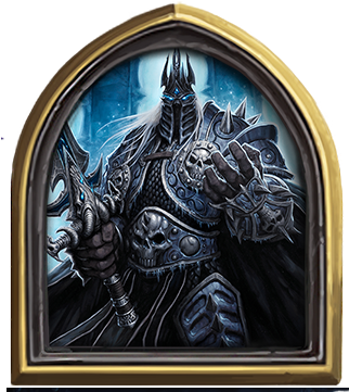 The Lich King Portrait - Lich King Hearthstone Hero (321x376), Png Download