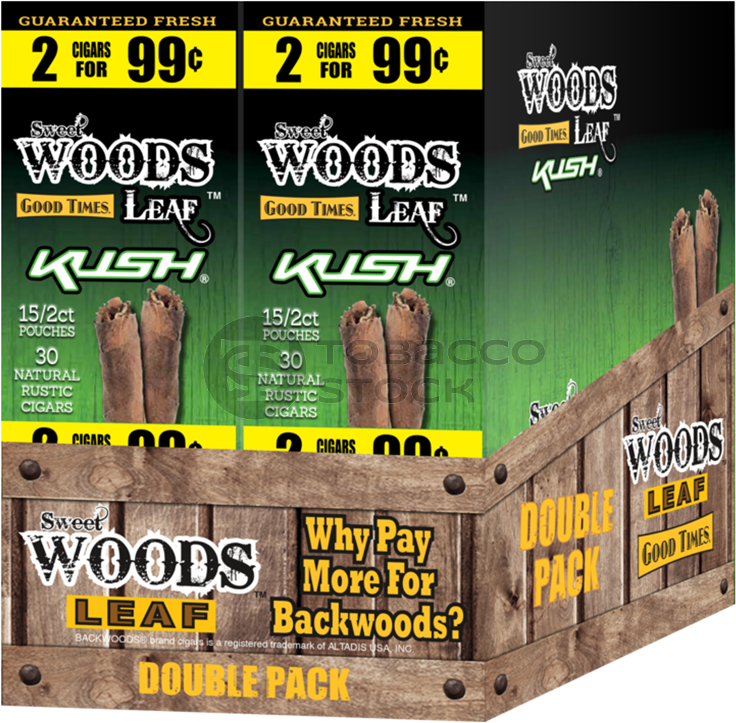 Good Times Sweet Woods 2 For 99¢ 30 Pouches Of 2 Kush - Sweetwoods Tobacco (1200x1200), Png Download