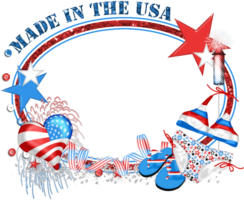 Fantastically Free Blog Train- July 4th Theme - July 4th Frames Png (800x800), Png Download