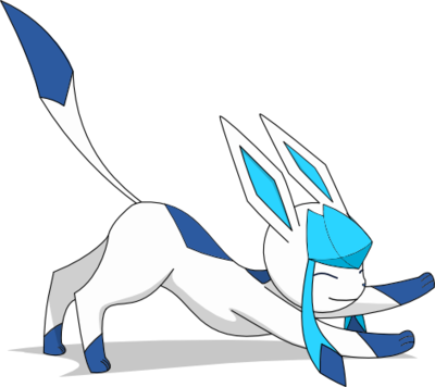 Png - Shiny Glaceon Fanart (400x356), Png Download