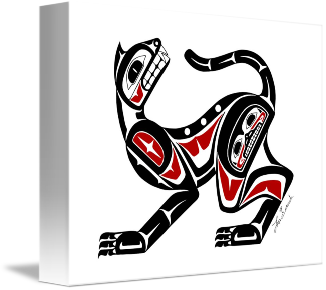 "cougar" By Lon French, Victoria // Symbols - Visual Arts By Indigenous Peoples Of The Americas (650x579), Png Download