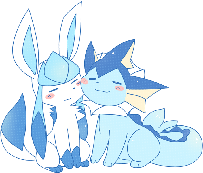 Sweet Oasis - Vaporeon X Glaceon (743x656), Png Download