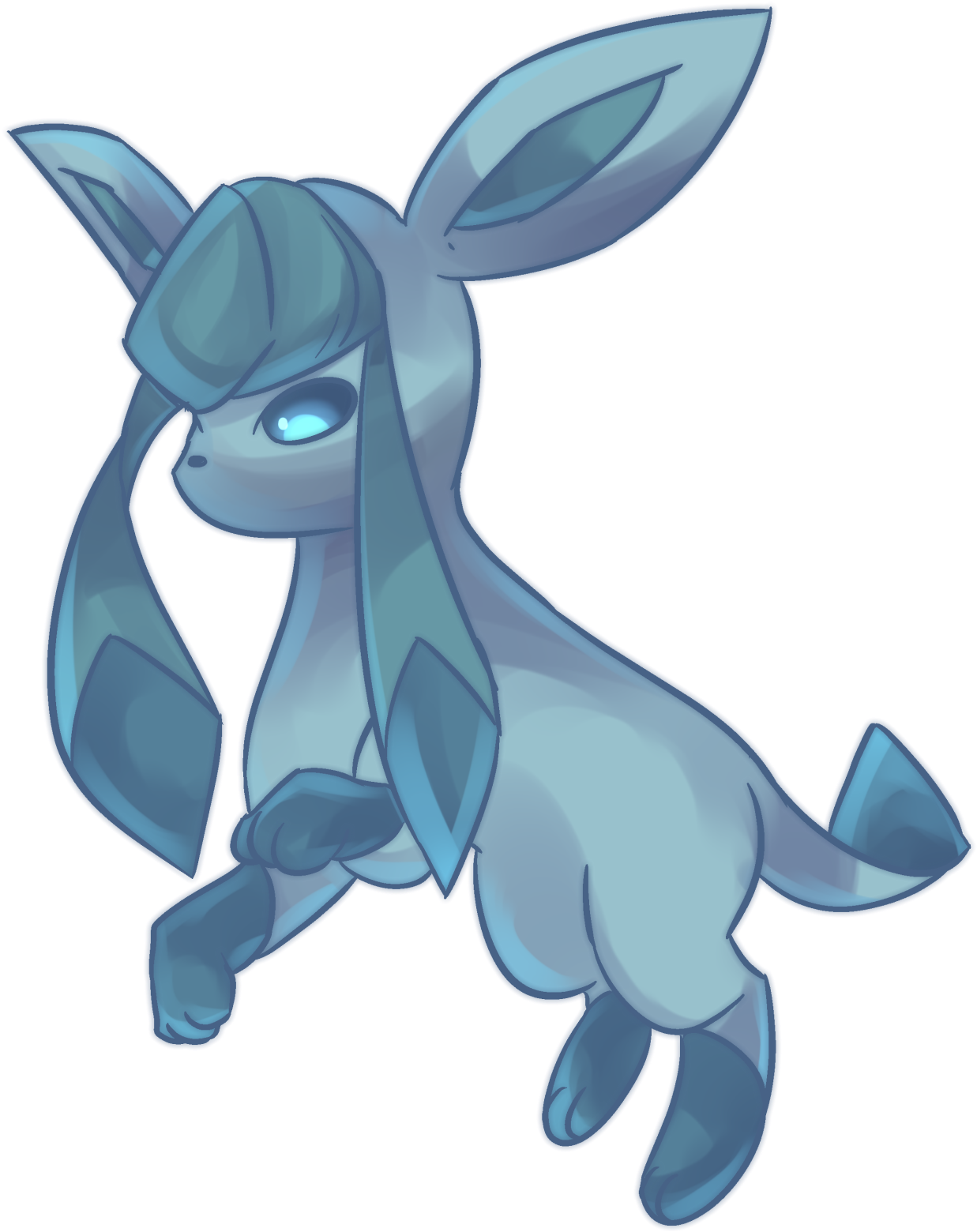 Glaceon (1280x1570), Png Download