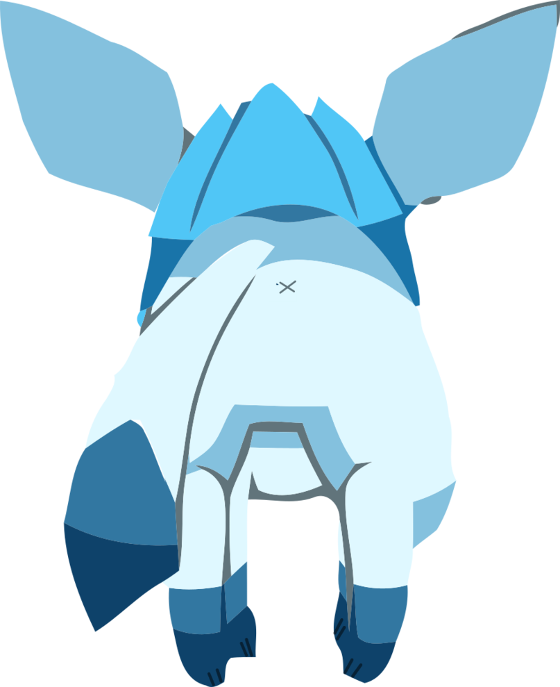 Glaceon Butt By Coolperez On Deviantart - Pokemon Glaceon Butt (807x989), Png Download