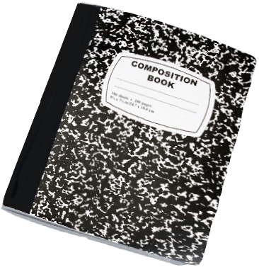 Comp - Book - Wholesale Composition Book - Black Only (402x413), Png Download