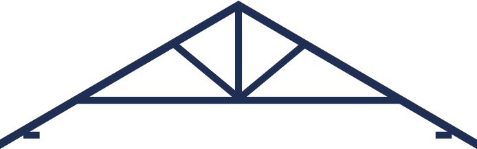 Raised Tie - Different Types Of Trusses In Roofs (694x217), Png Download