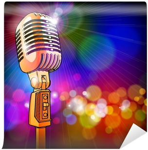 Golden Microphone In The Light Colored Lights Wall - Top By Home Free (400x400), Png Download