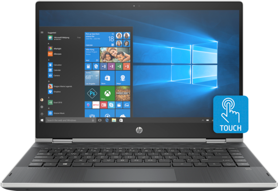 Hp Pavilion X360 Laptop - Hp Pavilion X360 14 Cd0021tx (573x430), Png Download